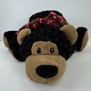 Dan Dee Floppy Black Bear Plush Festive Scarf Ultimate Couch Potato Companion